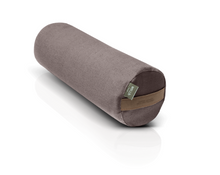 Load image into Gallery viewer, mały brązowy wałek gryczany w pokrowcu z lnu