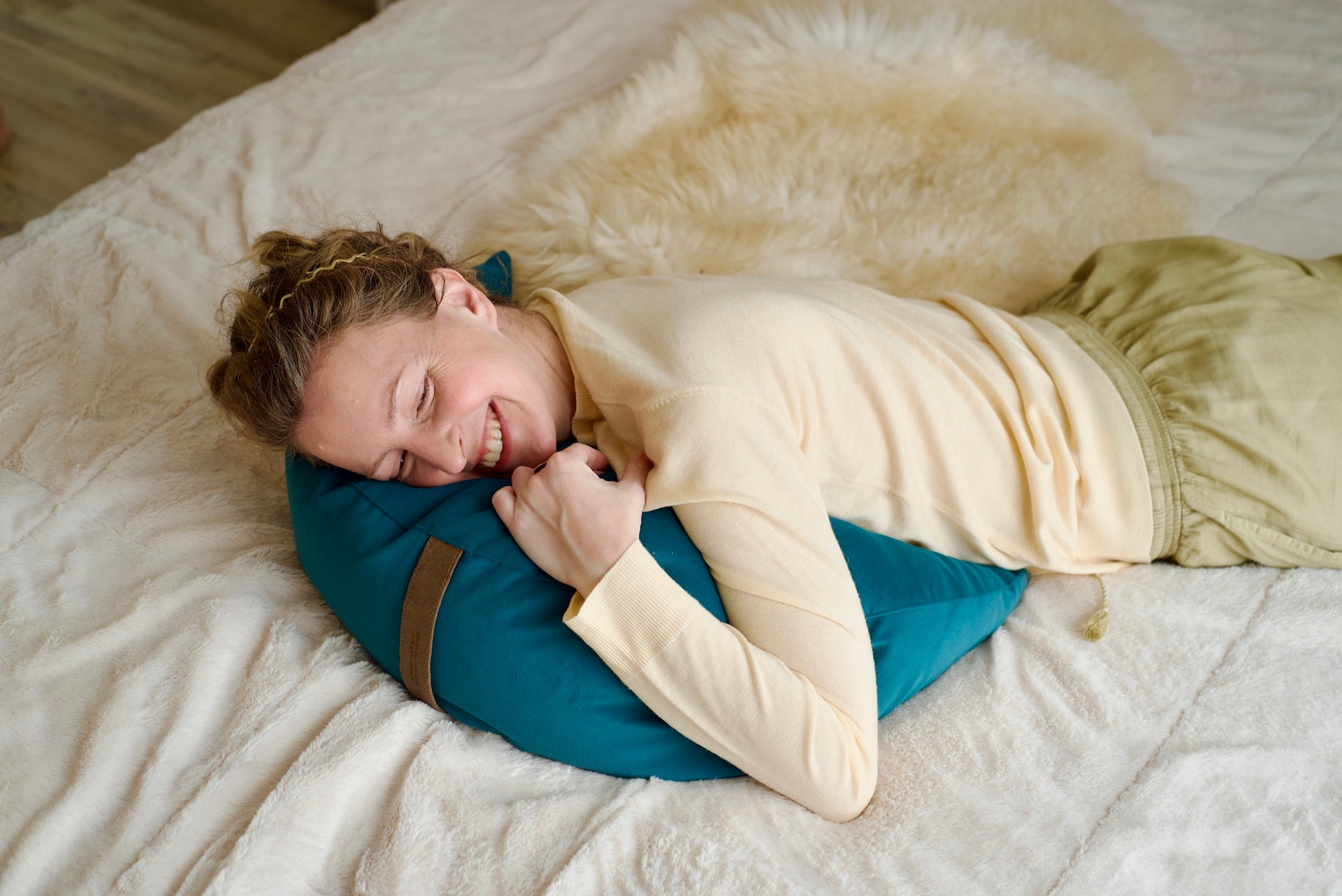 Poduszka Księżycowa Be Classic - Turkusowy