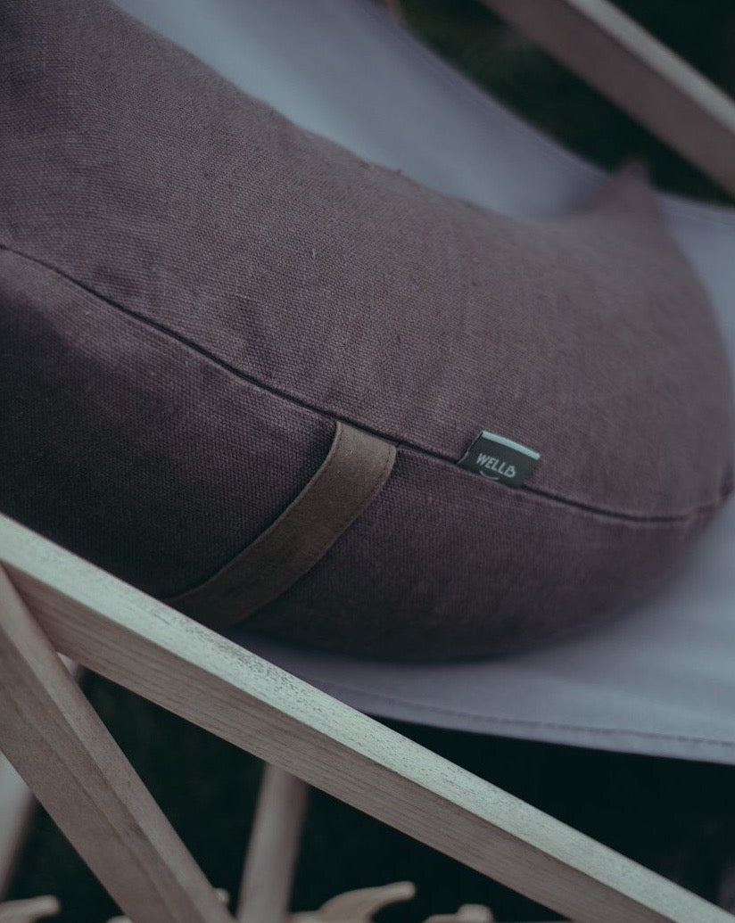 Poduszka Księżycowa RAW LINEN - Lniany Brąz - WELLB.pl