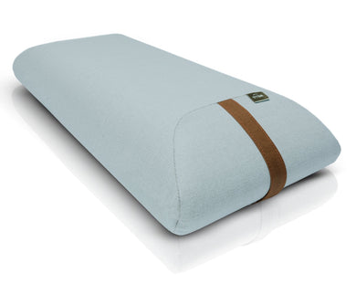 poduszka kopertowa z pianki poliuretanowej w pokrowcu z lnu i bawełny w kolorze jasno szarym