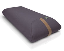 Load image into Gallery viewer, poduszka kopertowa z pianki poliuretanowej w pokrowcu z lnu i bawełny w kolorze  fioletowym
